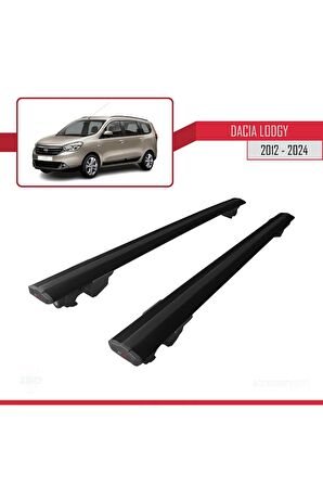 Dacia Lodgy 2012 ve Sonrası ile uyumlu HOOK Model Anahtar Kilitli Ara Atkı Tavan Barı SİYAH