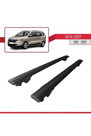 Dacia Lodgy 2012-2022 Arası ile uyumlu HOOK Model Anahtar Kilitli Ara Atkı Tavan Barı SİYAH