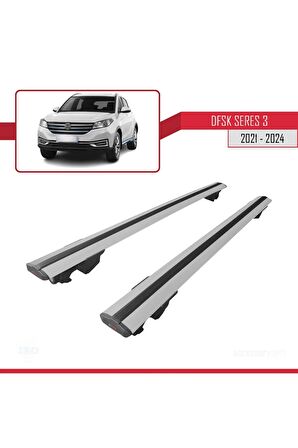 DFSK Seres 3 2021 ve Sonrası ile uyumlu HOOK Model Anahtar Kilitli Ara Atkı Tavan Barı GRİ