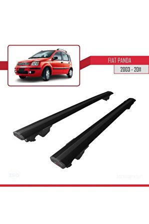 Fiat Panda 2003-2011 Arası ile uyumlu HOOK Model Anahtar Kilitli Ara Atkı Tavan Barı SİYAH