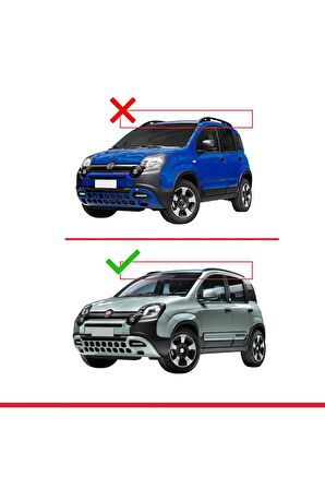Fiat Panda CROSS 2014 ve Sonrası ile uyumlu HOOK Model Anahtar Kilitli Ara Atkı Tavan Barı GRİ