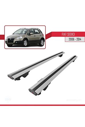 Fiat Sedici 2006-2014 Arası ile uyumlu HOOK Model Anahtar Kilitli Ara Atkı Tavan Barı GRİ