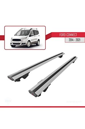 Ford Connect 2014-2021 Arası ile uyumlu HOOK Model Anahtar Kilitli Ara Atkı Tavan Barı GRİ