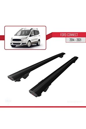 Ford Connect 2014-2021 Arası ile uyumlu HOOK Model Anahtar Kilitli Ara Atkı Tavan Barı SİYAH