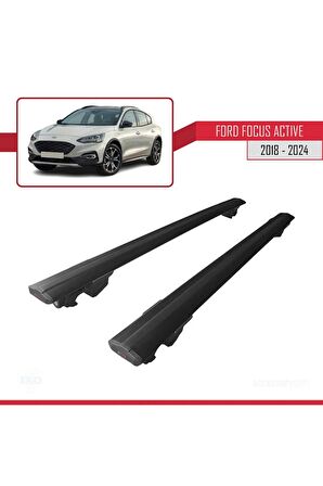 Ford Focus Active 2018 ve Sonrası ile uyumlu HOOK Model Anahtar Kilitli Ara Atkı Tavan Barı SİYAH