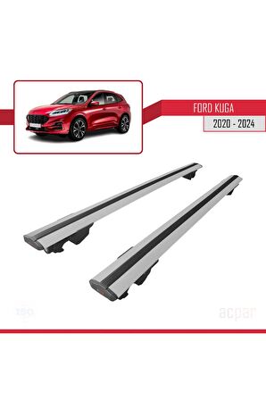 Ford Kuga 2020 ve Sonrası ile uyumlu HOOK Model Anahtar Kilitli Ara Atkı Tavan Barı GRİ