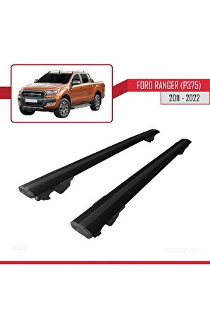 Ford Ranger 2011-2022 Arası ile uyumlu HOOK Model Anahtar Kilitli Ara Atkı Tavan Barı SİYAH
