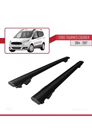 Ford Tourneo Courier 2014-2017 Arası ile uyumlu HOOK Model Anahtar Kilitli Ara Atkı Tavan Barı SİYAH