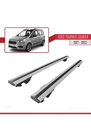 Ford Tourneo Courier 2017-2022 Arası ile uyumlu HOOK Model Anahtar Kilitli Ara Atkı Tavan Barı GRİ