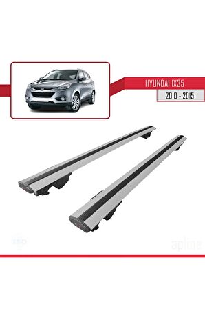 Hyundai IX35 2010-2015 Arası ile uyumlu HOOK Model Anahtar Kilitli Ara Atkı Tavan Barı GRİ
