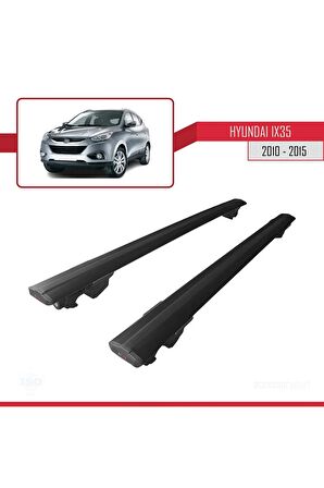 Hyundai IX35 2010-2015 Arası ile uyumlu HOOK Model Anahtar Kilitli Ara Atkı Tavan Barı SİYAH