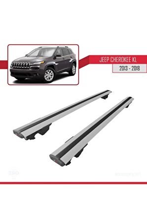 Jeep Cherokee  2013-2018 Arası ile uyumlu HOOK Model Anahtar Kilitli Ara Atkı Tavan Barı GRİ