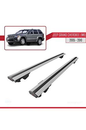 Jeep Grand Cherokee 2005-2010 Arası ile uyumlu HOOK Model Anahtar Kilitli Ara Atkı Tavan Barı GRİ
