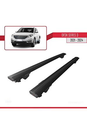DFSK Seres 3 2021 ve Sonrası ile uyumlu HOOK Model Anahtar Kilitli Ara Atkı Tavan Barı SİYAH