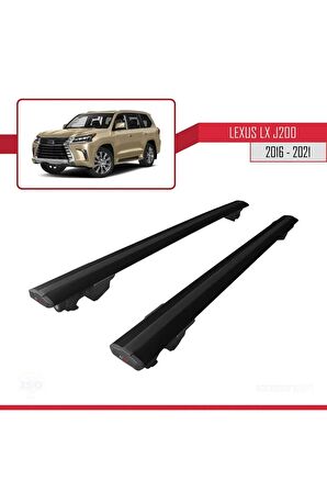 Lexus LX 2016-2021 Arası ile uyumlu HOOK Model Anahtar Kilitli Ara Atkı Tavan Barı SİYAH