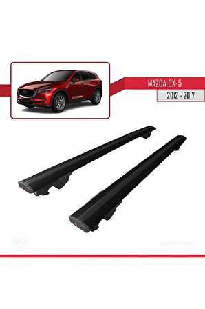 Mazda CX-5 2012-2017 Arası ile uyumlu HOOK Model Anahtar Kilitli Ara Atkı Tavan Barı SİYAH
