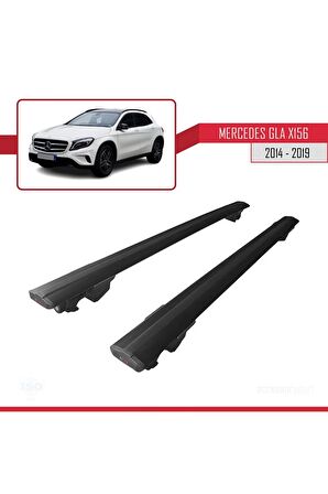 Mercedes GLA X156 2014-2019 Arası ile uyumlu HOOK Model Anahtar Kilitli Ara Atkı Tavan Barı SİYAH