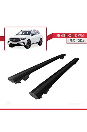 Mercedes GLC (X254) 2022 ve Sonrası ile uyumlu HOOK Model Anahtar Kilitli Ara Atkı Tavan Barı SİYAH