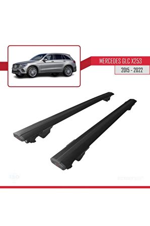 Mercedes GLC X253 2015-2022 Arası ile uyumlu HOOK Model Anahtar Kilitli Ara Atkı Tavan Barı SİYAH