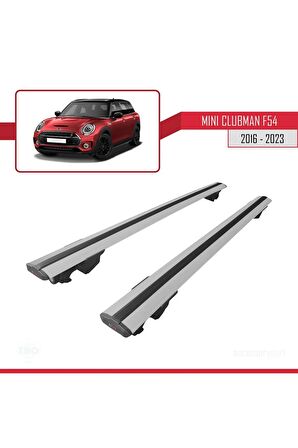 Mini Clubman 2016-2023 Arası ile uyumlu HOOK Model Anahtar Kilitli Ara Atkı Tavan Barı GRİ