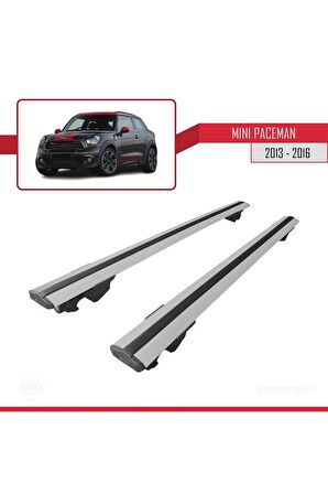 Mini Paceman 2013-2016 Arası ile uyumlu HOOK Model Anahtar Kilitli Ara Atkı Tavan Barı GRİ
