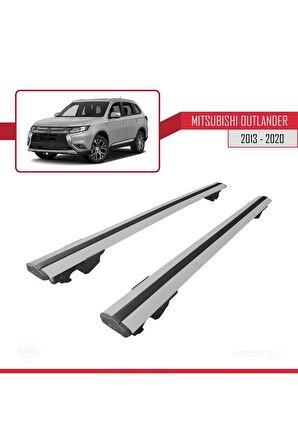 Mitsubishi Outlander 2013-2020 Arası ile uyumlu HOOK Model Anahtar Kilitli Ara Atkı Tavan Barı GRİ
