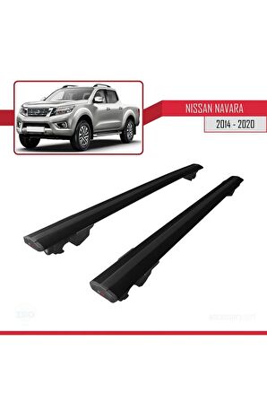 Nissan Navara 2014-2020 Arası ile uyumlu HOOK Model Anahtar Kilitli Ara Atkı Tavan Barı SİYAH