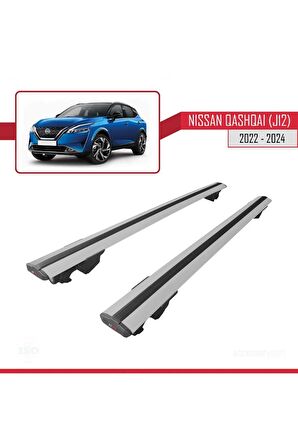 Nissan Qashqai 2022 ve Sonrası ile uyumlu HOOK Model Anahtar Kilitli Ara Atkı Tavan Barı GRİ