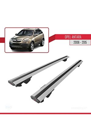 Opel Antara 2006-2016 Arası ile uyumlu HOOK Model Anahtar Kilitli Ara Atkı Tavan Barı GRİ