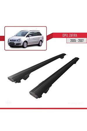 Opel Zafira 2005-2007 Arası ile uyumlu HOOK Model Anahtar Kilitli Ara Atkı Tavan Barı SİYAH