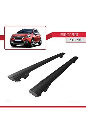 Peugeot 2008 2013-2019 Arası ile uyumlu HOOK Model Anahtar Kilitli Ara Atkı Tavan Barı SİYAH