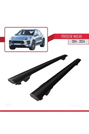 Porsche MACAN 2014 ve Sonrası ile uyumlu HOOK Model Anahtar Kilitli Ara Atkı Tavan Barı SİYAH