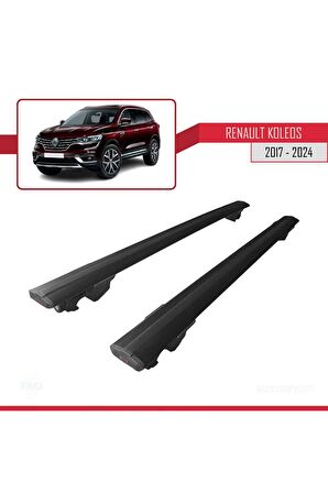 Renault Koleos 2017 ve Sonrası ile uyumlu HOOK Model Anahtar Kilitli Ara Atkı Tavan Barı SİYAH