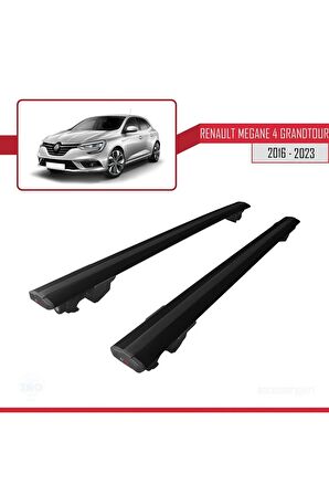 Renault Megane GRANDTOUR 2016-2023 Arası  HOOK Model Anahtar Kilitli Ara Atkı Tavan Barı SİYAH