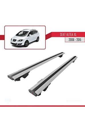 Seat Altea XL 2006-2015 Arası ile uyumlu HOOK Model Anahtar Kilitli Ara Atkı Tavan Barı GRİ