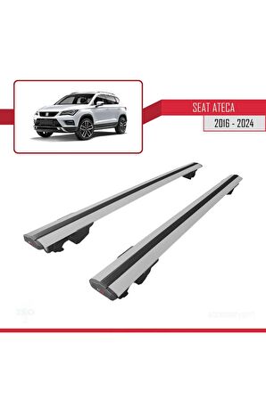 Seat Ateca 2016 ve Sonrası ile uyumlu HOOK Model Anahtar Kilitli Ara Atkı Tavan Barı GRİ