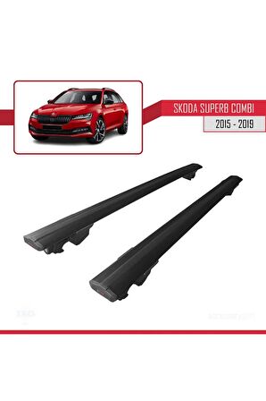 Skoda Superb SW / Estate 2015-2019 Arası  HOOK Model Anahtar Kilitli Ara Atkı Tavan Barı SİYAH