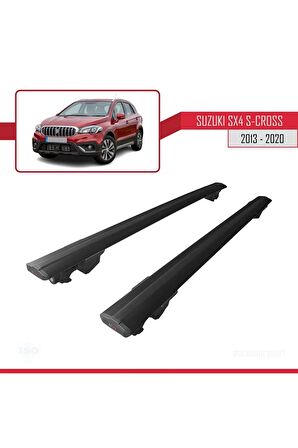Suzuki SX4 S-Cross 2013-2020 Arası ile uyumlu HOOK Model Anahtar Kilitli Ara Atkı Tavan Barı SİYAH