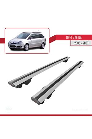 Opel Zafira 2005-2007 Arası ile uyumlu HOOK Model Anahtar Kilitli Ara Atkı Tavan Barı GRİ