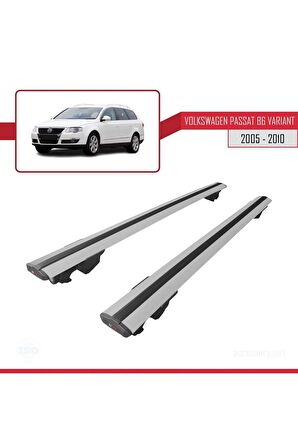 Volkswagen Passat (B6) VARIANT 2005-2010 Arası  HOOK Model Anahtar Kilitli Ara Atkı Tavan Barı GRİ