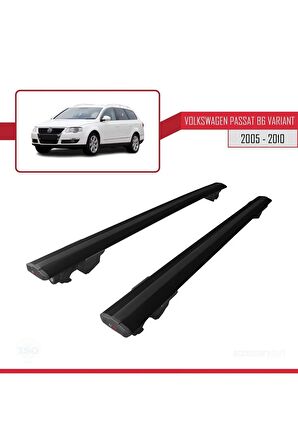 Volkswagen Passat (B6) VARIANT 2005-2010 Arası  HOOK Model Anahtar Kilitli Ara Atkı Tavan Barı SİYAH