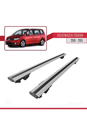 Volkswagen Touran 2010-2015 Arası ile uyumlu HOOK Model Anahtar Kilitli Ara Atkı Tavan Barı GRİ
