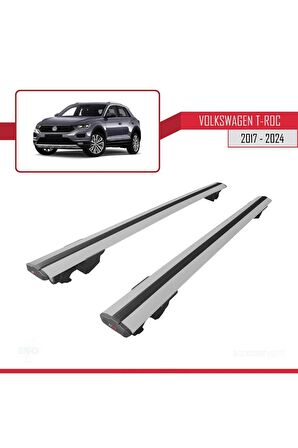 Volkswagen T-Roc 2017 ve Sonrası ile uyumlu HOOK Model Anahtar Kilitli Ara Atkı Tavan Barı GRİ