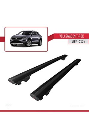 Volkswagen T-Roc 2017 ve Sonrası ile uyumlu HOOK Model Anahtar Kilitli Ara Atkı Tavan Barı SİYAH