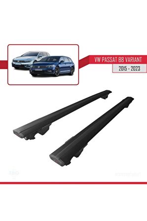 VW Passat B8 Variant 2015-2023 Arası ile uyumlu HOOK Model Anahtar Kilitli Ara Atkı Tavan Barı SİYAH