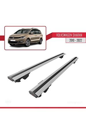 VW Sharan 2010-2022 Arası ile uyumlu HOOK Model Anahtar Kilitli Ara Atkı Tavan Barı GRİ