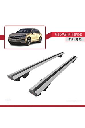 VW Touareg 2018 ve Sonrası ile uyumlu HOOK Model Anahtar Kilitli Ara Atkı Tavan Barı GRİ