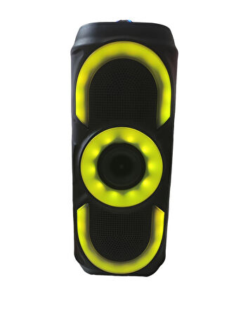 HOPARLÖR LEDLİ KABLOSUZ TAŞINABİLİR IŞIKLI  2000W ULTRA GÜÇLÜ VE PRÜSSÜZ SES ORTA BOY (15X40) 4''X 2