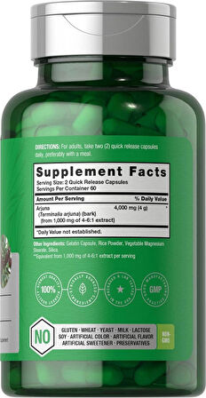 Horbaach Arjuna Heart Support 4000mg 120 Caps