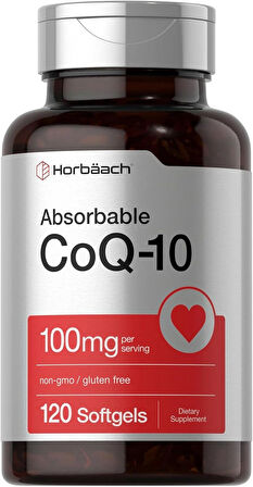 Horbäach CoQ10 Koenzim 100mg 120 Softgels